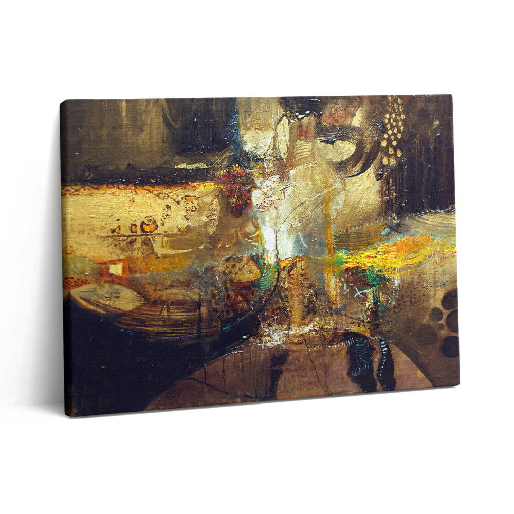 Vászonkép falra 80x60 Festett színes absztrakció