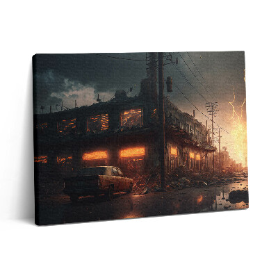 Vászonkép falra 80x60 Apokaliptikus épület