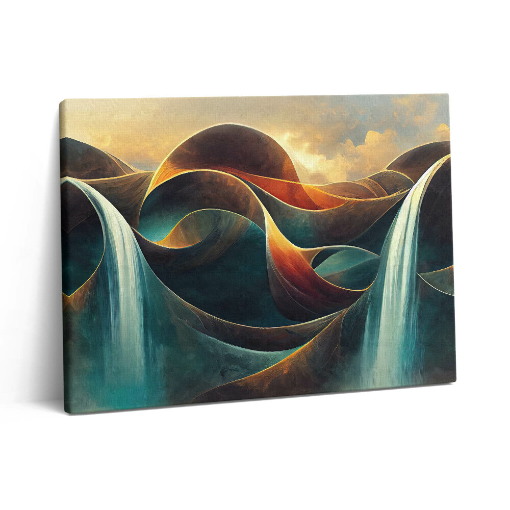 Vászonkép falra 80x60 Vízesés áramló háttér