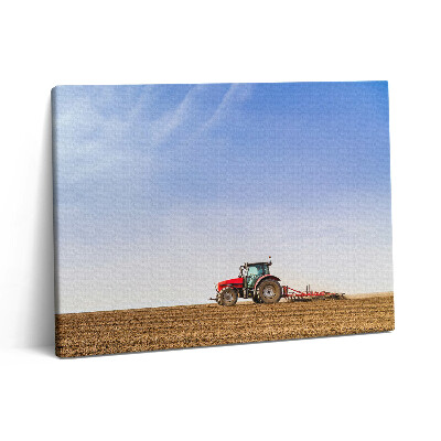 Vászonkép falra 80x60 Földműves traktorral