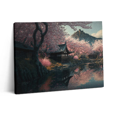 Vászonkép falra 80x60 Gyönyörű ázsiai cseresznyevirág