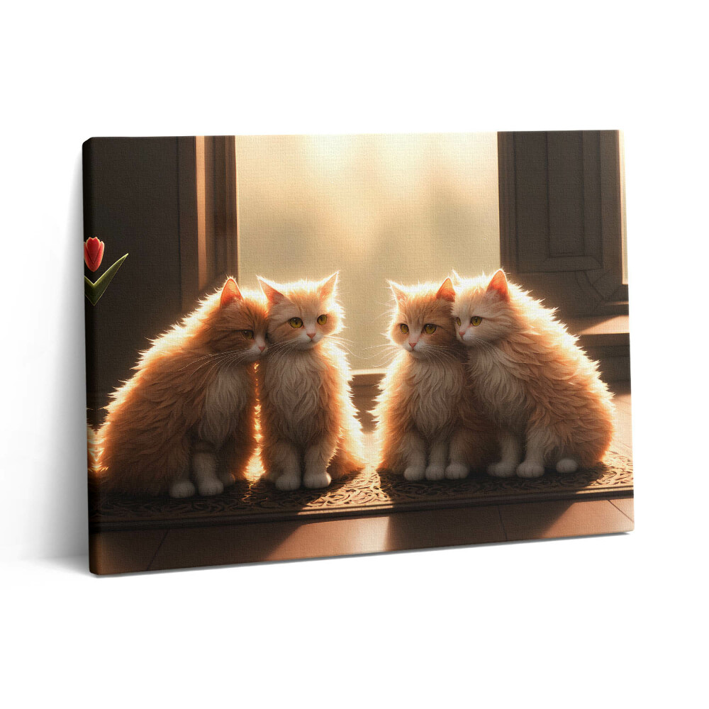 Vászonkép falra 80x60 Édes macskák