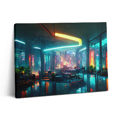 Vászonkép falra 80x60 Város cyberpunk stílusban