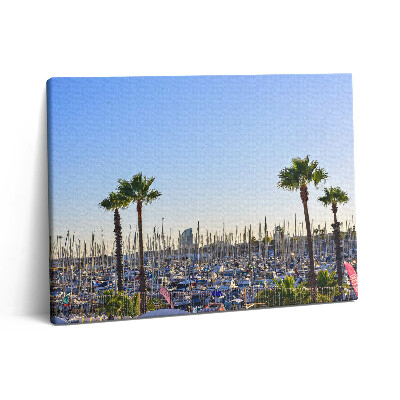 Vászonkép falra 80x60 Barcelona olimpiai kikötője Katalónia