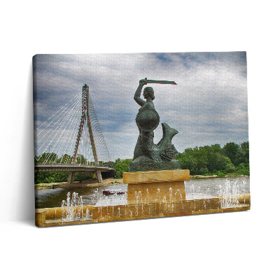 Vászonkép falra 80x60 A hableány szobra Varsóban