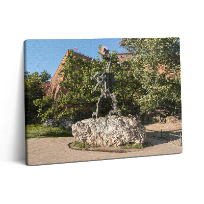 Vászonkép falra 80x60 Wawel Sárkány emlékmű Krakkó