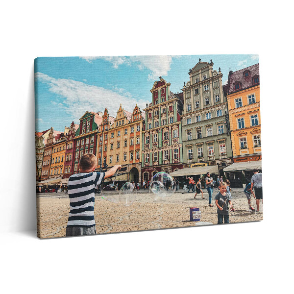 Vászonkép falra 80x60 Piactér Wroclawban