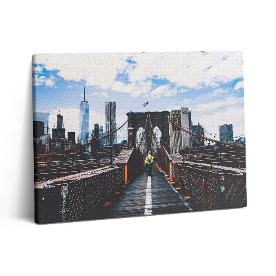 Vászonkép falra 80x60 Brooklyn híd New Yorkban