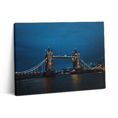 Vászonkép falra 80x60 Tower Bridge Londonban éjszaka