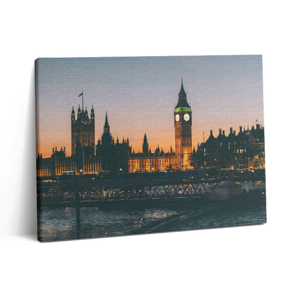 Vászonkép falra 80x60 Tower Bridge Big Ben Londonban
