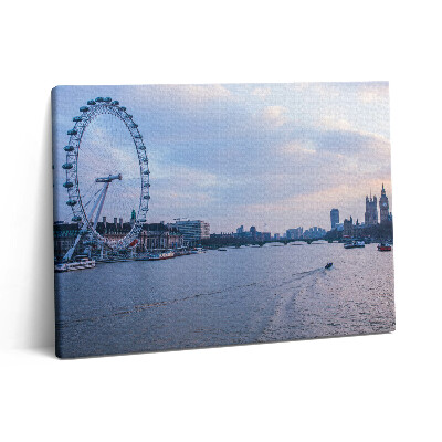 Vászonkép falra 80x60 London Eye városi panoráma