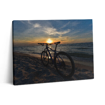 Vászonkép falra 80x60 Kerékpár a Balti-tengeren