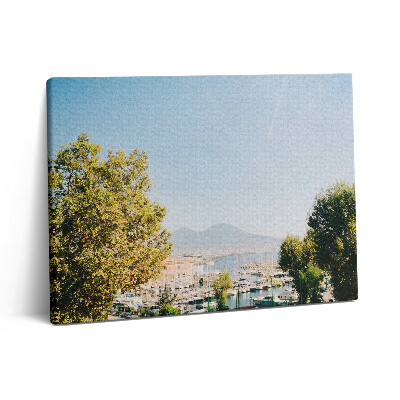 Vászonkép falra 80x60 Zöld fák Nápolyban