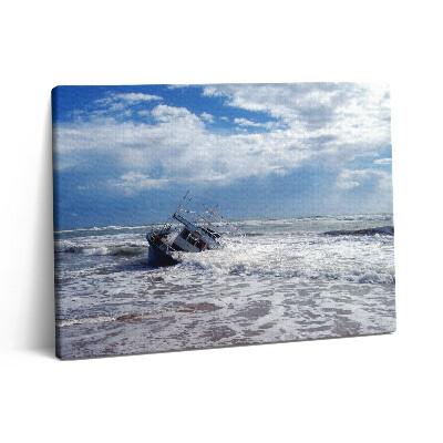 Vászonkép falra 80x60 Elsüllyedt hajó Szicíliában
