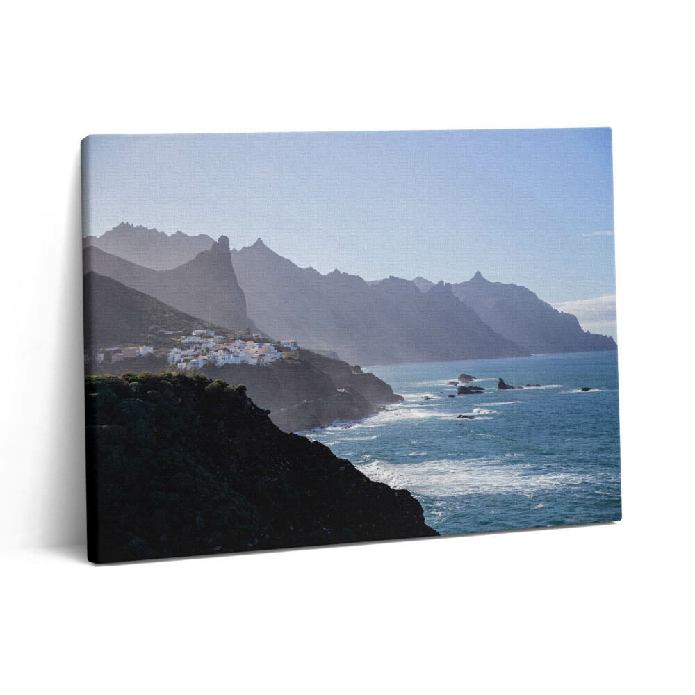 Vászonkép falra 80x60 Kilátás az óceán melletti hegyekre