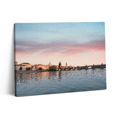 Vászonkép falra 80x60 Károly-híd Prágában