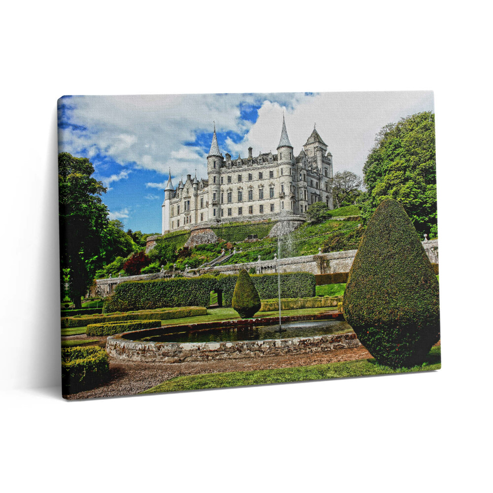 Vászonkép falra 80x60 Kastély és kert Skóciában