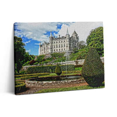 Vászonkép falra 80x60 Kastély és kert Skóciában
