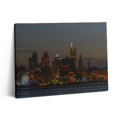 Vászonkép falra 80x60 Óriáskerék Philadelphiában