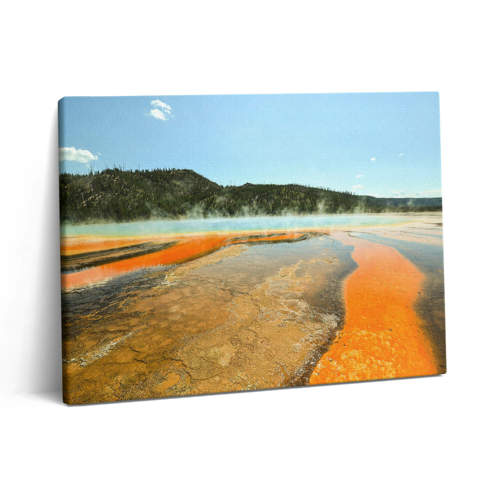 Vászonkép falra 80x60 Tó hegyekkel