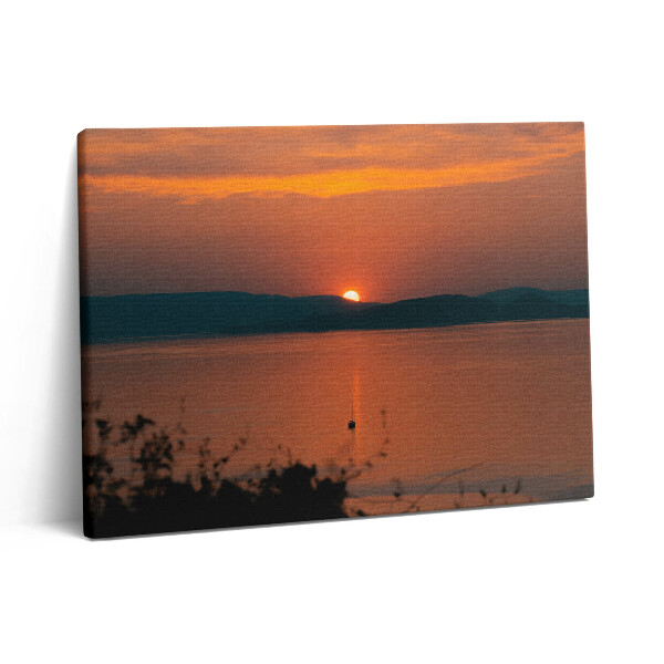 Vászonkép falra 80x60 Balaton és naplemente