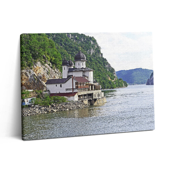 Vászonkép falra 80x60 Templom a vízparton