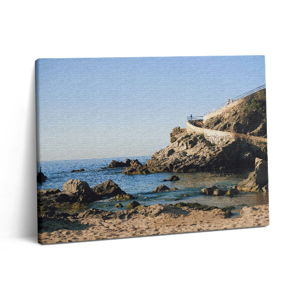 Vászonkép falra 80x60 Strand a Costa Brava partján