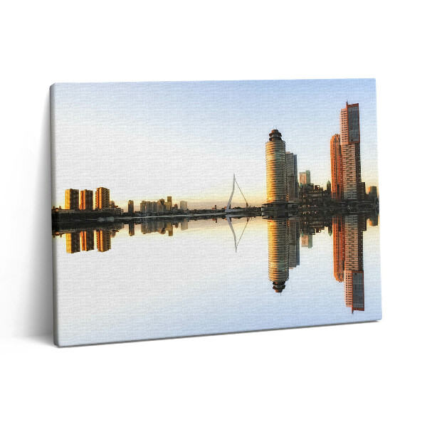 Vászonkép falra 80x60 Város a folyó partján