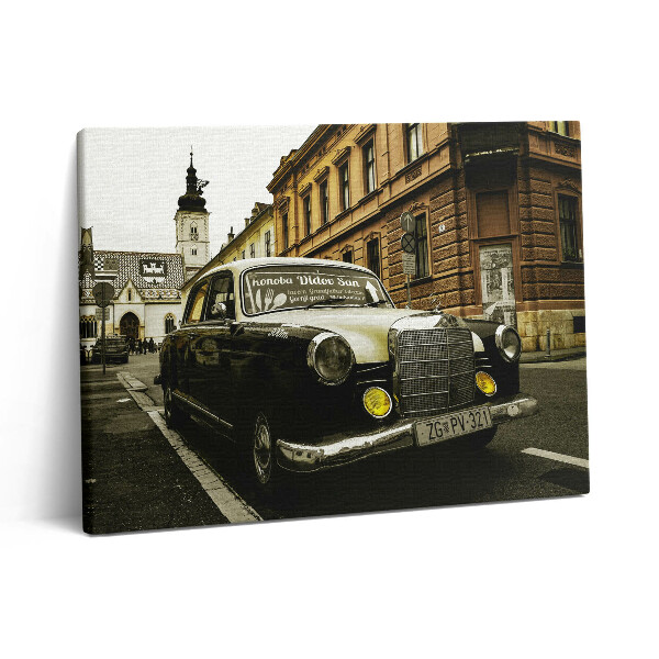 Vászonkép falra 80x60 Régi Mercedes Zágrábból