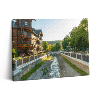 Vászonkép falra 80x60 Krynica Zdrój Beszkizia városában