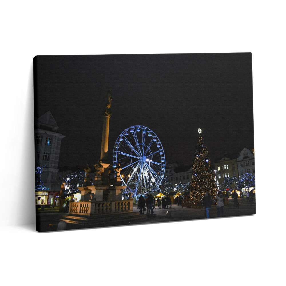 Vászonkép falra 80x60 Karácsonyi vásár Ostravában