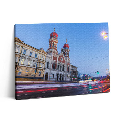 Vászonkép falra 80x60 Nagy zsinagóga Pilsenben