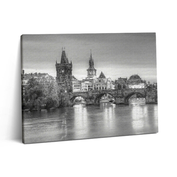 Vászonkép falra 80x60 A prágai Károly-híd látképe