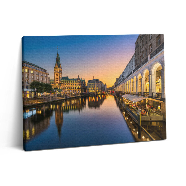 Vászonkép falra 80x60 Hamburgi városháza Németország