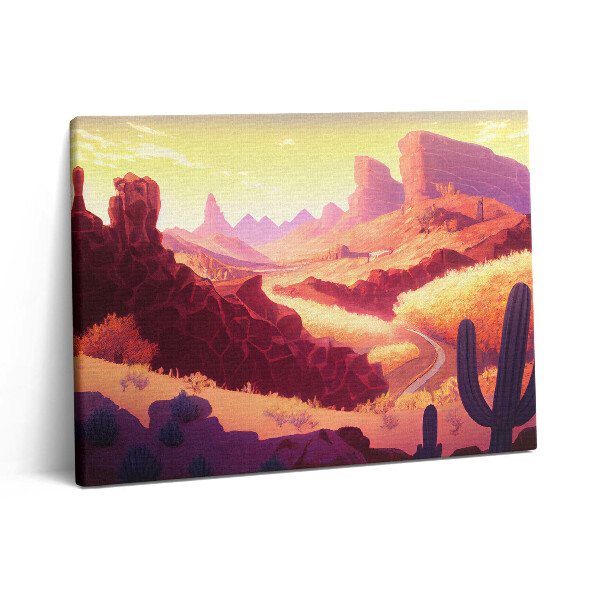 Vászonkép falra 80x60 Illusztráció egy arizonai sivatagról