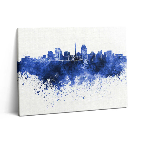 Vászonkép falra 80x60 San Antonio akvarell panorámája