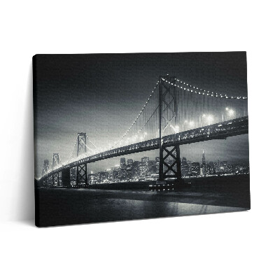 Vászonkép falra 80x60 San Francisco híd éjszaka