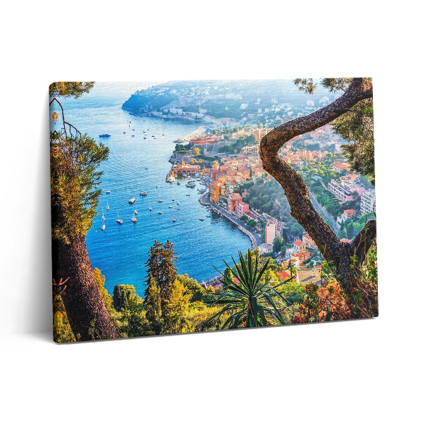 Vászonkép falra 80x60 Villefranche-sur-Mer falu