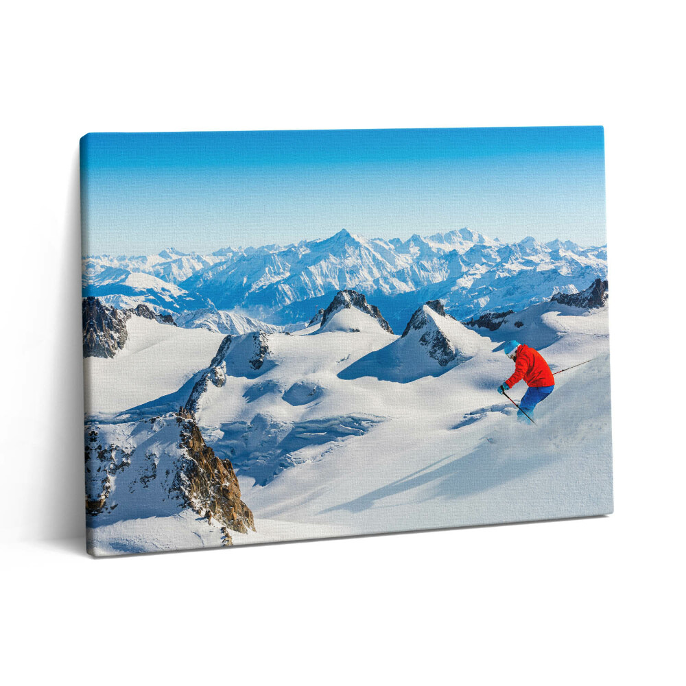 Vászonkép falra 80x60 Síelés az Alpokban
