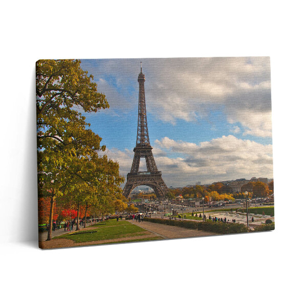 Vászonkép falra 80x60 Ősz Franciaországban Eiffel-torony
