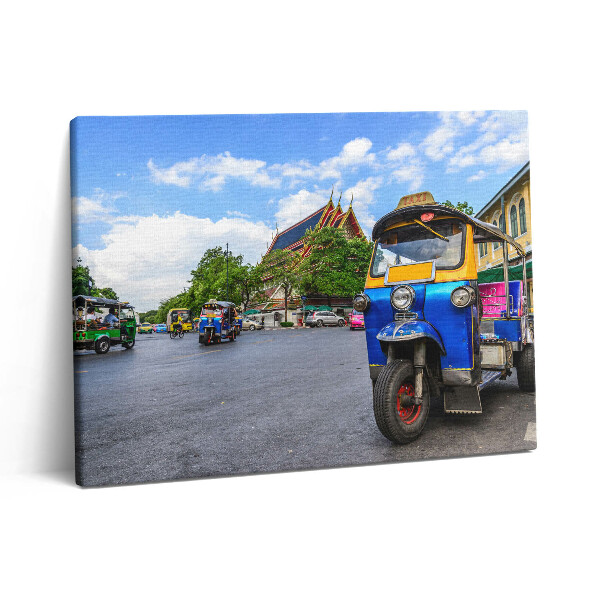Vászonkép falra 80x60 Tuk tuk-taxi Bangkokban