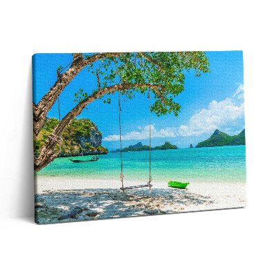 Vászonkép falra 80x60 Napfényes sziget Thaiföldön