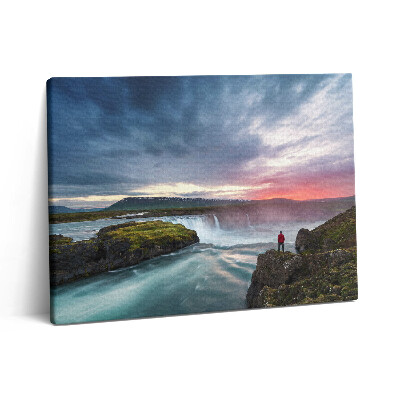 Vászonkép falra 80x60 Tájkép Godafoss vízeséssel