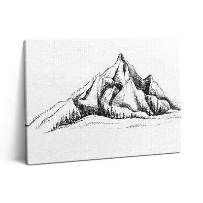 Vászonkép falra 80x60 Hegyi rajz