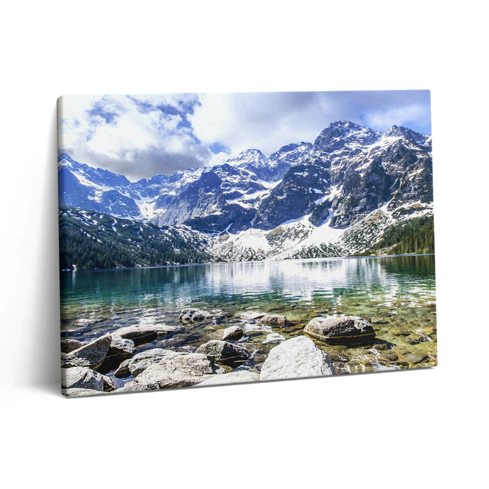 Vászonkép falra 80x60 Tájkép hegyekkel és tavakkal