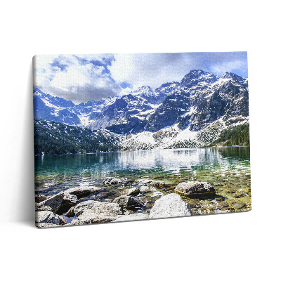 Vászonkép falra 80x60 Tájkép hegyekkel és tavakkal