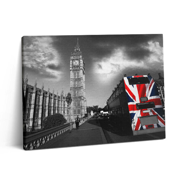 Vászonkép falra 80x60 Big Ben és a londoni busz
