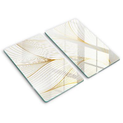 Tűzhelyvédő üveglap 2 darab Modern vonalak minta