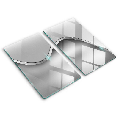 Tűzhelyvédő üveglap 2 darab Fém absztrakt