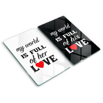 Tűzhelyvédő üveglap 2 darab Felirat, mondat